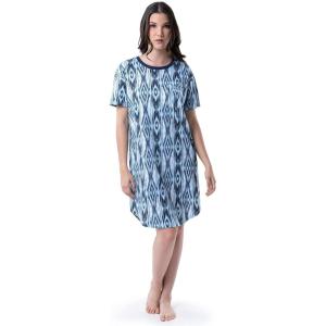 Wrangler Women’s Short Sleeve Crewneck Pocket Sleepshirt(Textured Geo)