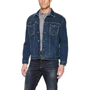 Wrangler mens Cowboy Cut Western Unlined Denim Jacket(Dark Blue)