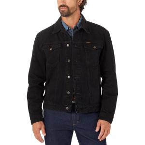 Wrangler mens Cowboy Cut Western Unlined Denim Jacket(Shadow Black)