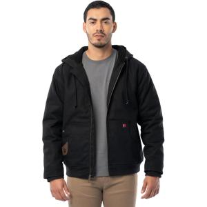 Wrangler mens Duck Sherpa Lined Full Zip Jacket(Black)