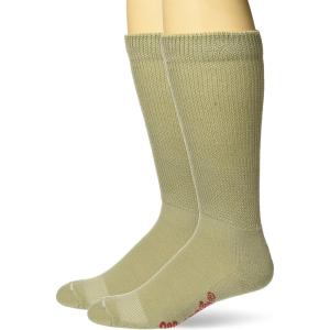 Wrangler mens Non-binding Ultra-dri Smooth Toe Boot Crew Socks 2 Pair Pack(Medium Khaki)