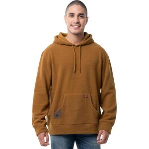 Wrangler mens Sherpa Pullover Hoodie(Duck Brown)