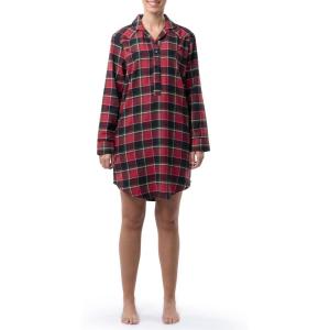 Wrangler womens Mid-length Flannel Sleep Shirtdress(Merry Plaid)