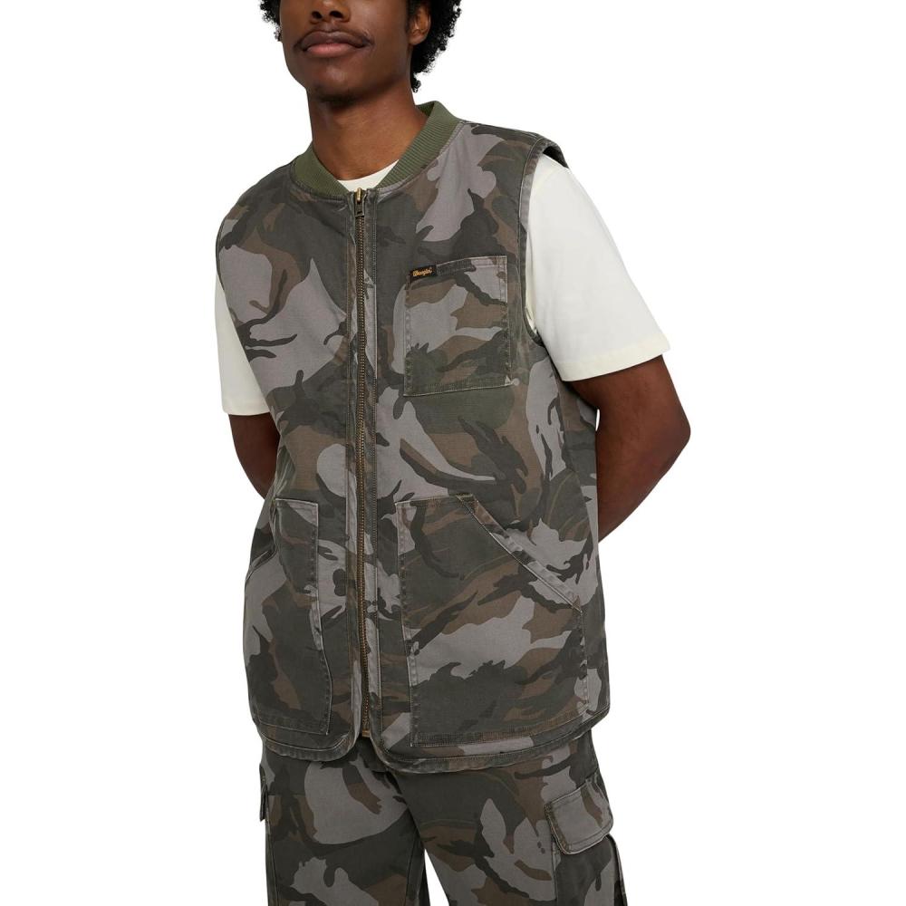 imageWrangler mens X Stranger Things Camo VestBattlefield Camo