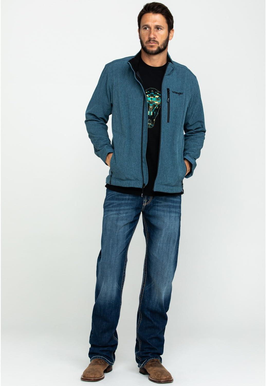 imageWrangler Mens Trail Fleece Lined Zip Jacket MJK43SH Medium