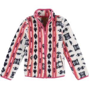 Pink & White Aztec Sherpa Jacket by Wrangler