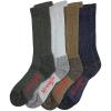 Wrangler Mens Riggs Workwear Ultra-Dri Moisture Wicking Crew Boot Socks 4 Pair Pack(Assorted)