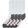 Wrangler Mens Riggs Workwear Ultra-Dri Moisture Wicking Crew Boot Socks 4 Pair Pack(White)