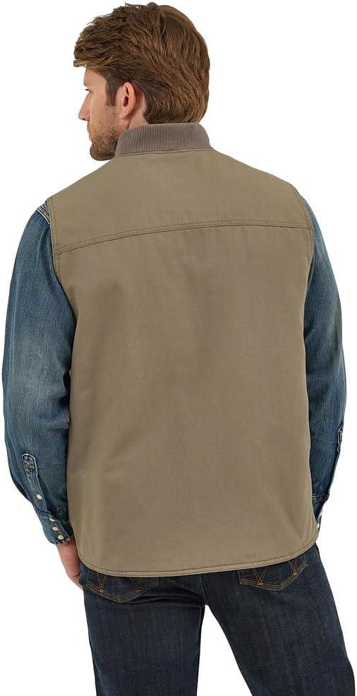 imageWrangler Mens Bungee Cord Taupe Lined Vest
