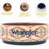 Wrangler Ceramic Dog Bowl – Heavy-Duty, Durable, Microwave & Dishwasher Safe – 38oz Stoneware Pet Bowl with Silicone Base – Southwest-Inspired Design for Food & Water
