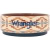 Wrangler Ceramic Dog Bowl – Heavy-Duty, Durable, Microwave & Dishwasher Safe – 38oz Stoneware Pet Bowl with Silicone Base – Southwest-Inspired Design for Food & Water