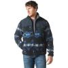 Wrangler Men’s Lightweight Ripstop Yoke Sherpa Jacket Blue XXL