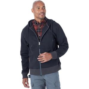 Wrangler mens Tough Layers Full Zip Work Hoodie(Caviar)