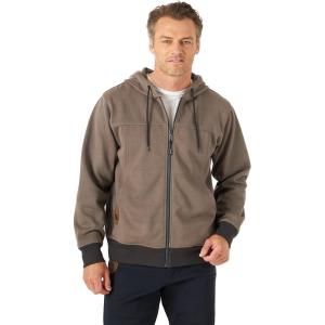 Wrangler mens Tough Layers Full Zip Work Hoodie(Granite Grey)