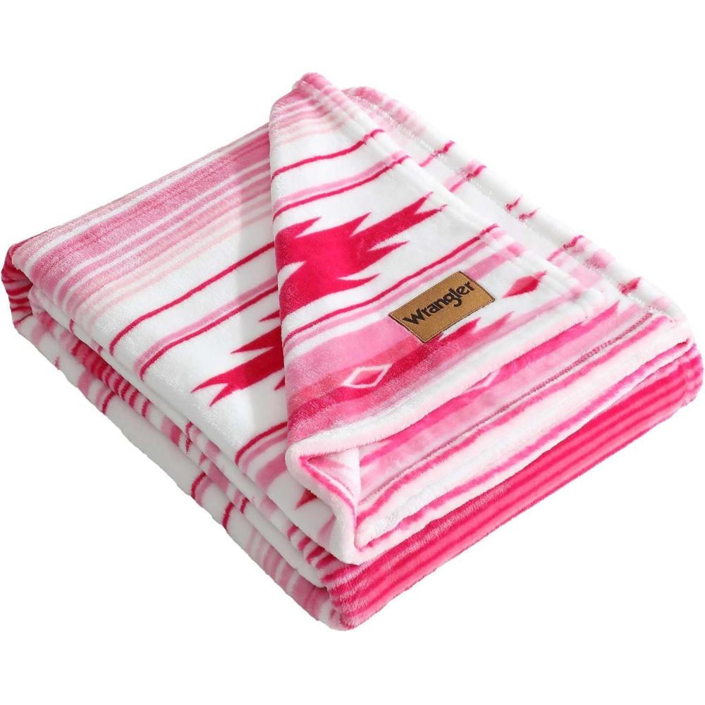 imageWrangler  Blanket Super Soft Sherpa Bedding with Corduroy Reverse Yellowstone Inspired Throw Blanket for Couch or Bed Coyote Sands Orange 50quot x 60quotCoyote Sands Pink