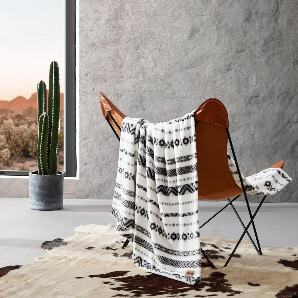 imageWrangler  Blanket Super Soft Sherpa Bedding with Corduroy Reverse Yellowstone Inspired Throw Blanket for Couch or Bed Coyote Sands Orange 50quot x 60quotDiamond Trail Black