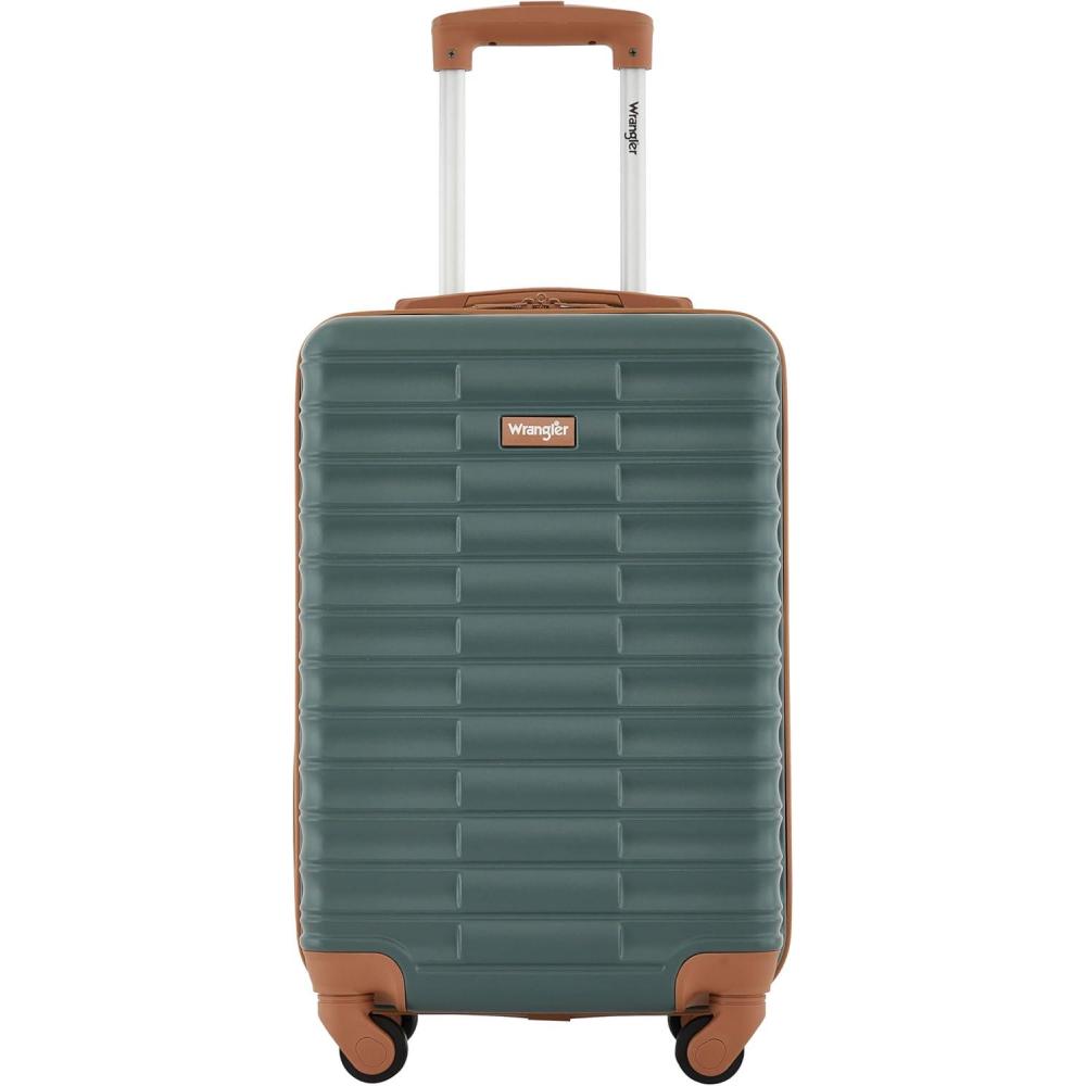 imageWrangler 22quot Outrider Hardside CarryOn Luggage Dark Forest