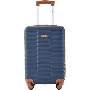 Wrangler 22″ Outrider Hardside Carry-On Luggage, Vintage Indigo