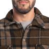 Wrangler Mens Wrangler Riggs Men’s Burley Sherpa Bonded Flannel Overshirt(Beige/Multi Plaid)