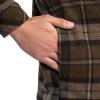 Wrangler Mens Wrangler Riggs Men’s Burley Sherpa Bonded Flannel Overshirt(Beige/Multi Plaid)