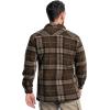 Wrangler Mens Wrangler Riggs Men’s Burley Sherpa Bonded Flannel Overshirt(Beige/Multi Plaid)