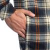 Wrangler Mens Wrangler Riggs Men’s Burley Sherpa Bonded Flannel Overshirt(Navy/Multi Plaid)