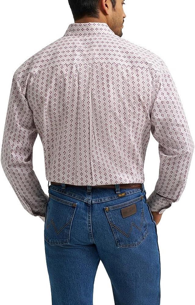 imageWrangler Mens Sangria Print Classic Shirt