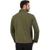Wrangler Men’s Olive Green Woven Jacket – Modern Full-Zip Design with High Collar and Logo Detail on Sleeve