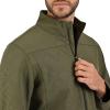 Wrangler Men’s Olive Green Woven Jacket – Modern Full-Zip Design with High Collar and Logo Detail on Sleeve