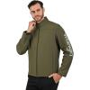 Wrangler Men’s Olive Green Woven Jacket – Modern Full-Zip Design with High Collar and Logo Detail on Sleeve
