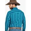 Wrangler Men’s Silver Edition Checotah Geo Print Long Sleeve Western Shirt – 75797BL
