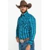 Wrangler Men’s Silver Edition Checotah Geo Print Long Sleeve Western Shirt – 75797BL