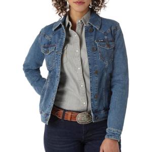 Wrangler Women’s Dark Wash Denim Jacket(Dark Denim)