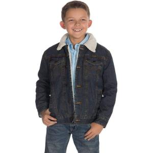 Wrangler boys Western Lined Denim Jacket, Blanket Indigo, X-Small US