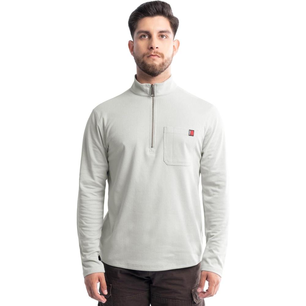 imageWrangler mens 12 Zip Mock Neck PulloverLight Grey