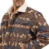 Wrangler Men’s Chocolate Torte Sherpa Jacquard Jacket(Chocolate)