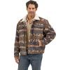 Wrangler Men’s Chocolate Torte Sherpa Jacquard Jacket(Chocolate)