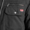 Wrangler mens Hooded Quilted Shirt Jacket(Black)