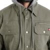 Wrangler mens Hooded Quilted Shirt Jacket(Khaki)
