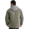 Wrangler mens Hooded Quilted Shirt Jacket(Khaki)