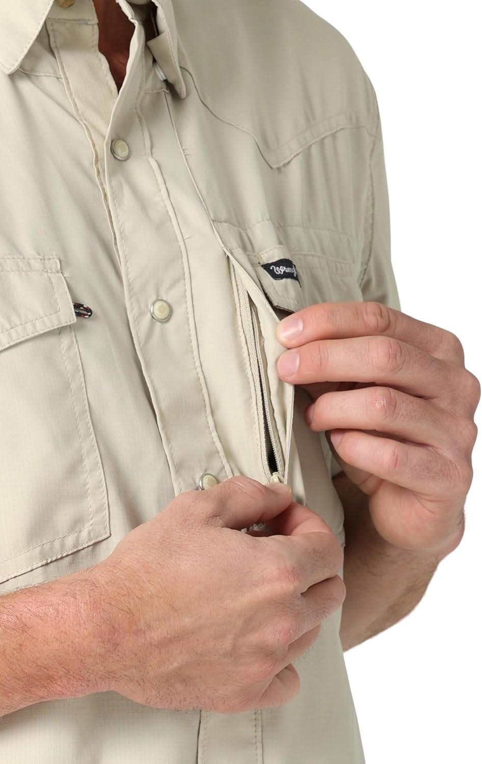 imageWrangler 112323744 Mens Black Performance ShirtOvercast