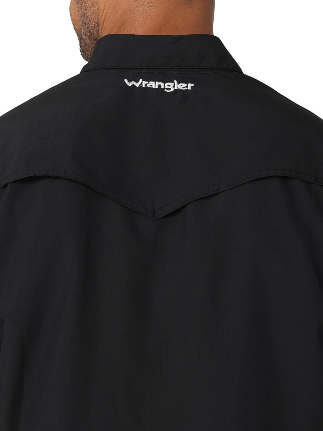 imageWrangler 112323744 Mens Black Performance ShirtStretch Limo