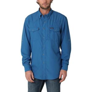 Wrangler 112323744 Mens Black Performance Shirt(High Tide)