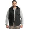 Wrangler mens Quilted Lined Vest With Hood(Black)