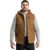 Wrangler mens Quilted Lined Vest With Hood(Duck)