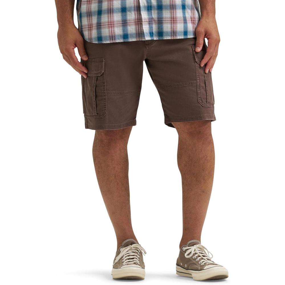 imageWrangler Authentics Mens Classic Cargo Stretch ShortChocolate Brown