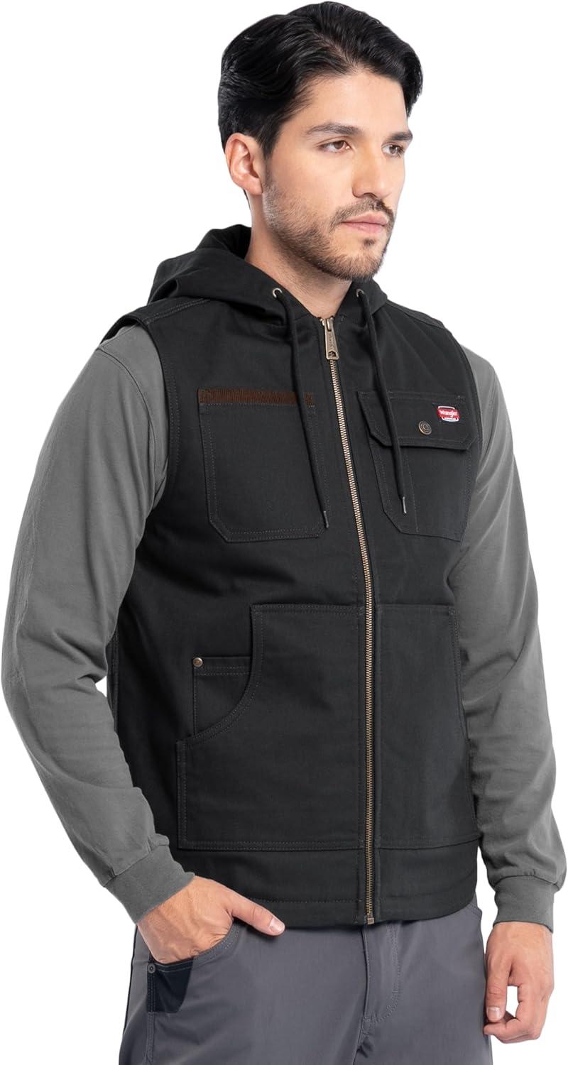 imageWrangler mens Hooded Work VestBlack
