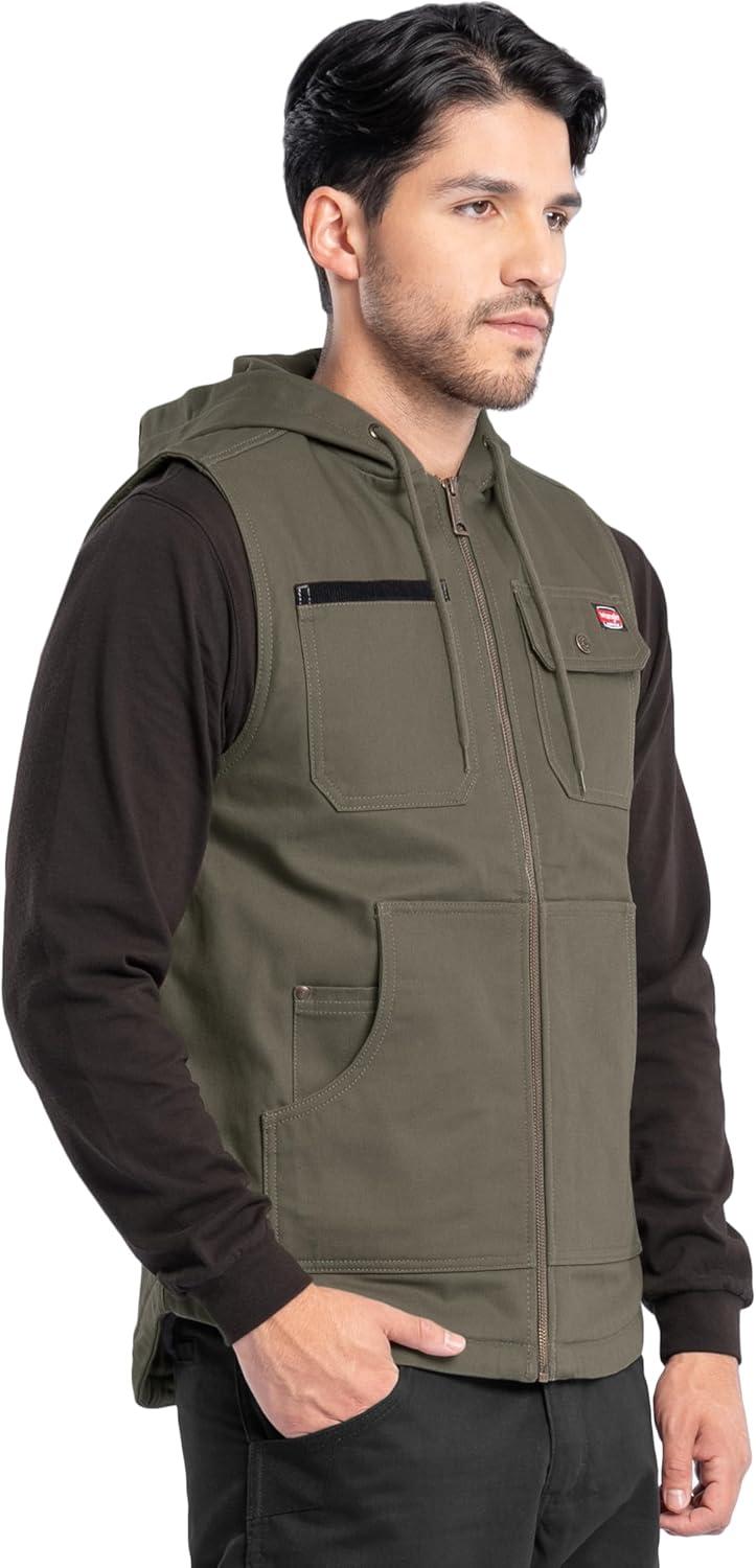 imageWrangler mens Hooded Work VestKhaki
