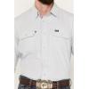 Wrangler Men’s Performance Long Sleeve Button-Down Shirt Tall Light Grey XX- Tall