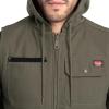 Wrangler mens Hooded Work Vest(Khaki)